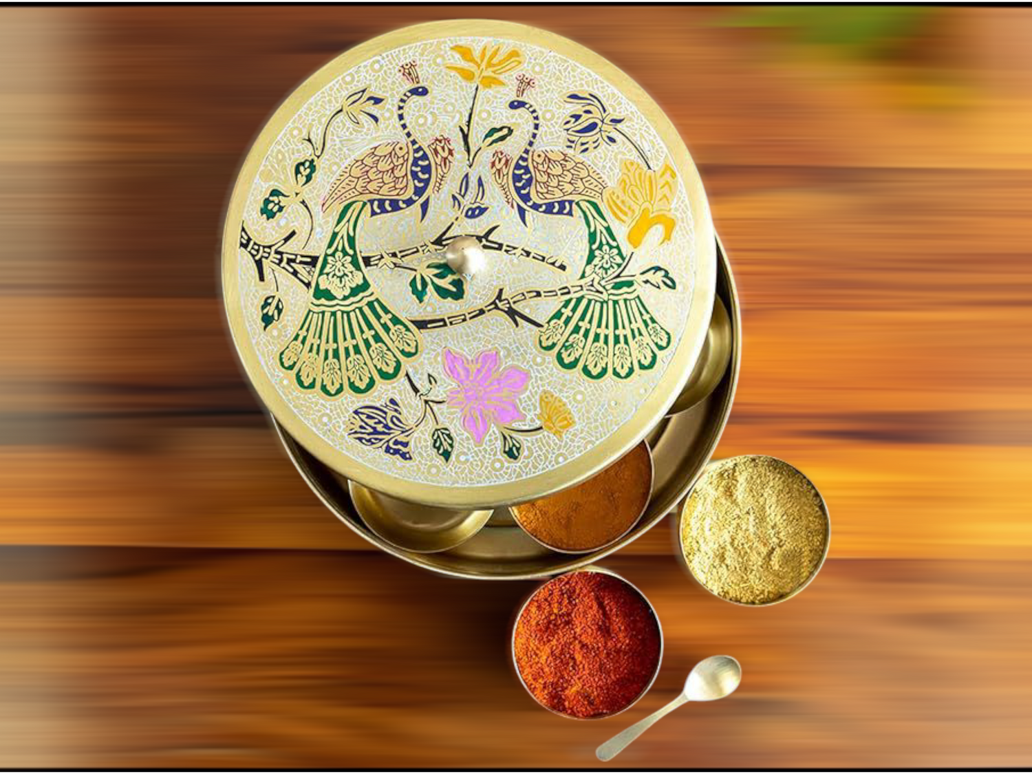 BRASS MASALA BOX
