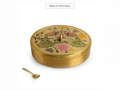 ✨ Premium Brass Masala Box – Traditional Spice Storage Organizer | Handmade Kitchen Masala Dabba