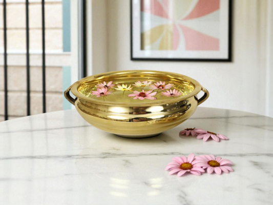 ✨ Elegant Brass Urli Bowl – Traditional Indian Décor for Home & Festive Celebrations ✨