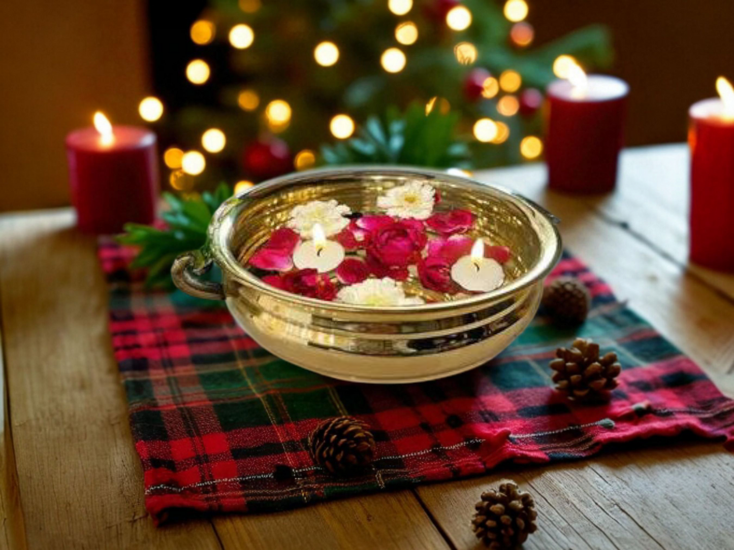 ✨ Elegant Brass Urli Bowl – Traditional Indian Décor for Home & Festive Celebrations ✨
