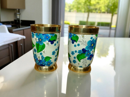 ✨ Premium Handcrafted Brass Glass – Traditional Drinkware for a Healthy & Royal Experience ✨