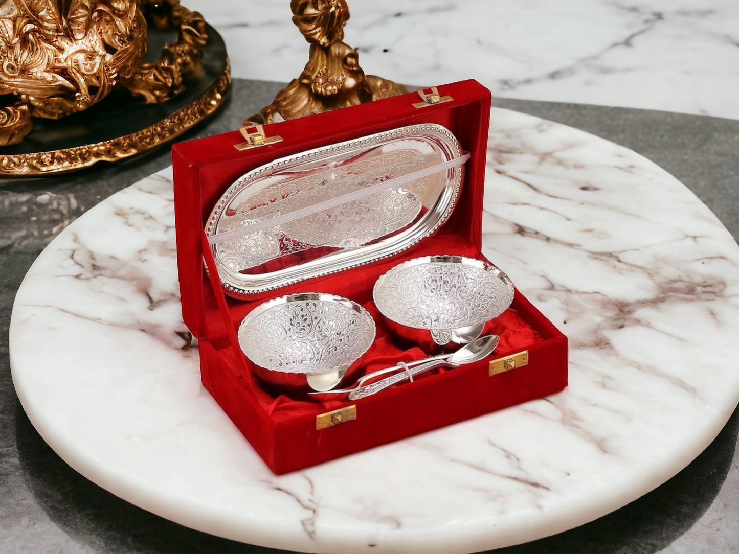 ✨ Elegant Silver Plated Bowl – Perfect for Gifting & Home Décor