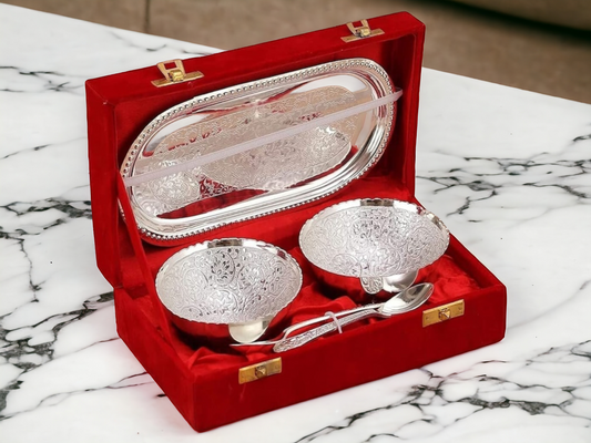 ✨ Elegant Silver Plated Bowl – Perfect for Gifting & Home Décor
