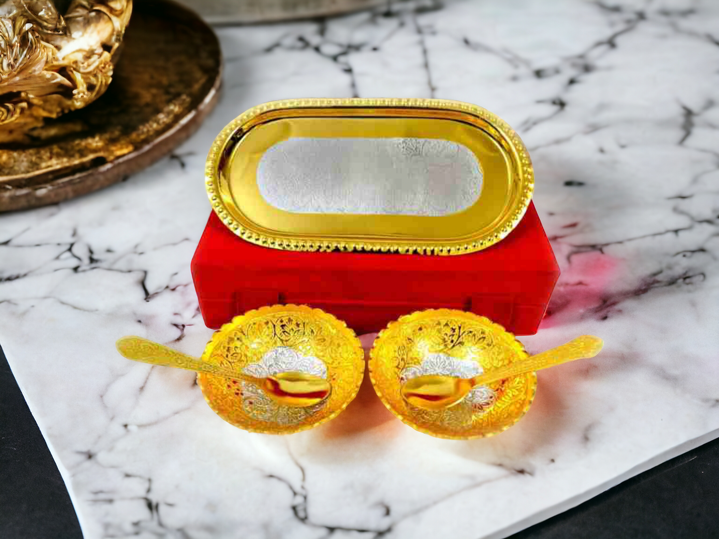 Elegant German Silver Two-Tone Decorative Bowl – Luxury Wedding, Festival & Home Gift