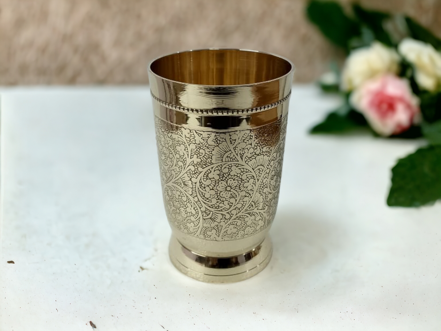 ✨ Premium Handcrafted Brass Glass – Elegant Drinkware for Timeless Charm