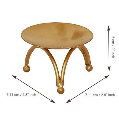 Craft Glowries Gold Metal T-Light Holder – Elegant Painted Finish for Home Décor & Gifting